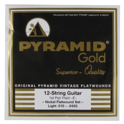 Pyramid Gold Electric Flatwound 12-String Light 10-46.5 (12 Pack Bundle) Accessories / Strings / Guitar Strings
