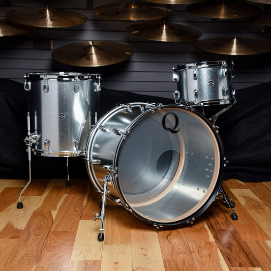 Q Drum Co. 12/16/22 3pc. Galvanized Steel Drum Kit Drums and Percussion / Acoustic Drums / Full Acoustic Kits