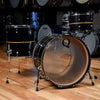 Q Drum Co. 13/16/24 Mahogany/Poplar/Mahogany 3pc. Drum Kit Black Satin w/Gold Sparkle Inlay Drums and Percussion / Acoustic Drums / Full Acoustic Kits