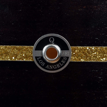 Q Drum Co. 13/16/24 Mahogany/Poplar/Mahogany 3pc. Drum Kit Black Satin w/Gold Sparkle Inlay Drums and Percussion / Acoustic Drums / Full Acoustic Kits