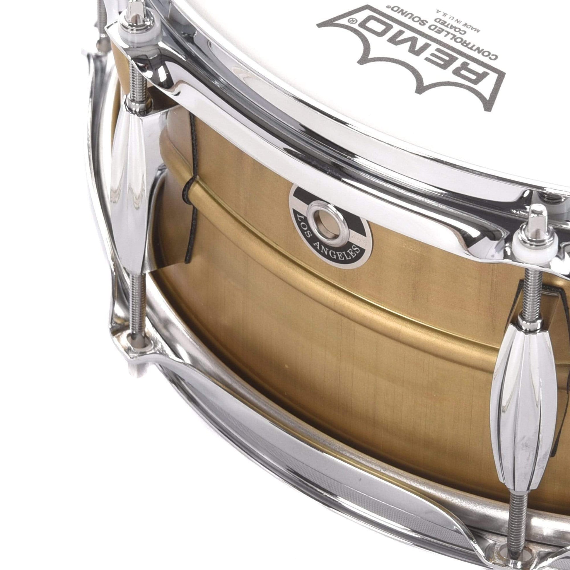 Q Drum Co. 5.5x14 Gentlemen's Raw Brass Snare Drum Drums and Percussion / Acoustic Drums / Snare