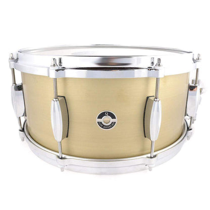 Q Drum Co. 6.5x14 Satin Brushed Brass Snare Drum w/Die Cast Hoops Drums and Percussion / Acoustic Drums / Snare