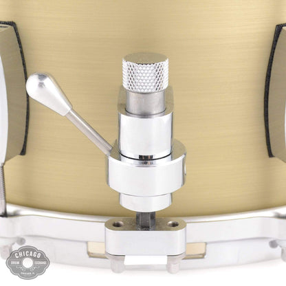 Q Drum Co. 6.5x14 Satin Brushed Brass Snare Drum w/Die Cast Hoops Drums and Percussion / Acoustic Drums / Snare