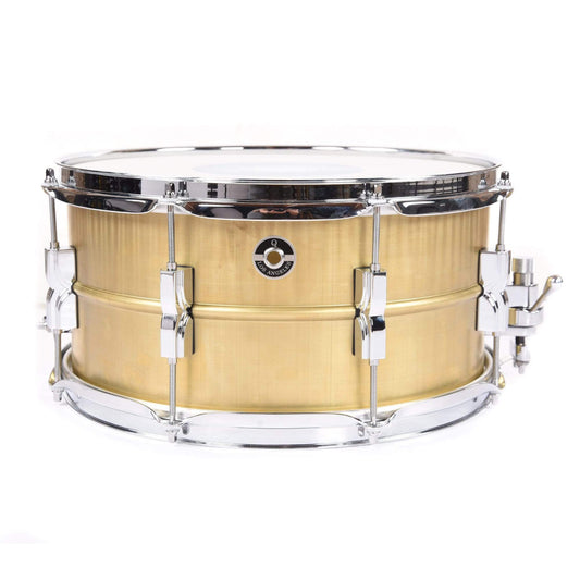 Q Drum Co. 7x14 Gentlemen's Raw Brass Snare Drum Drums and Percussion / Acoustic Drums / Snare