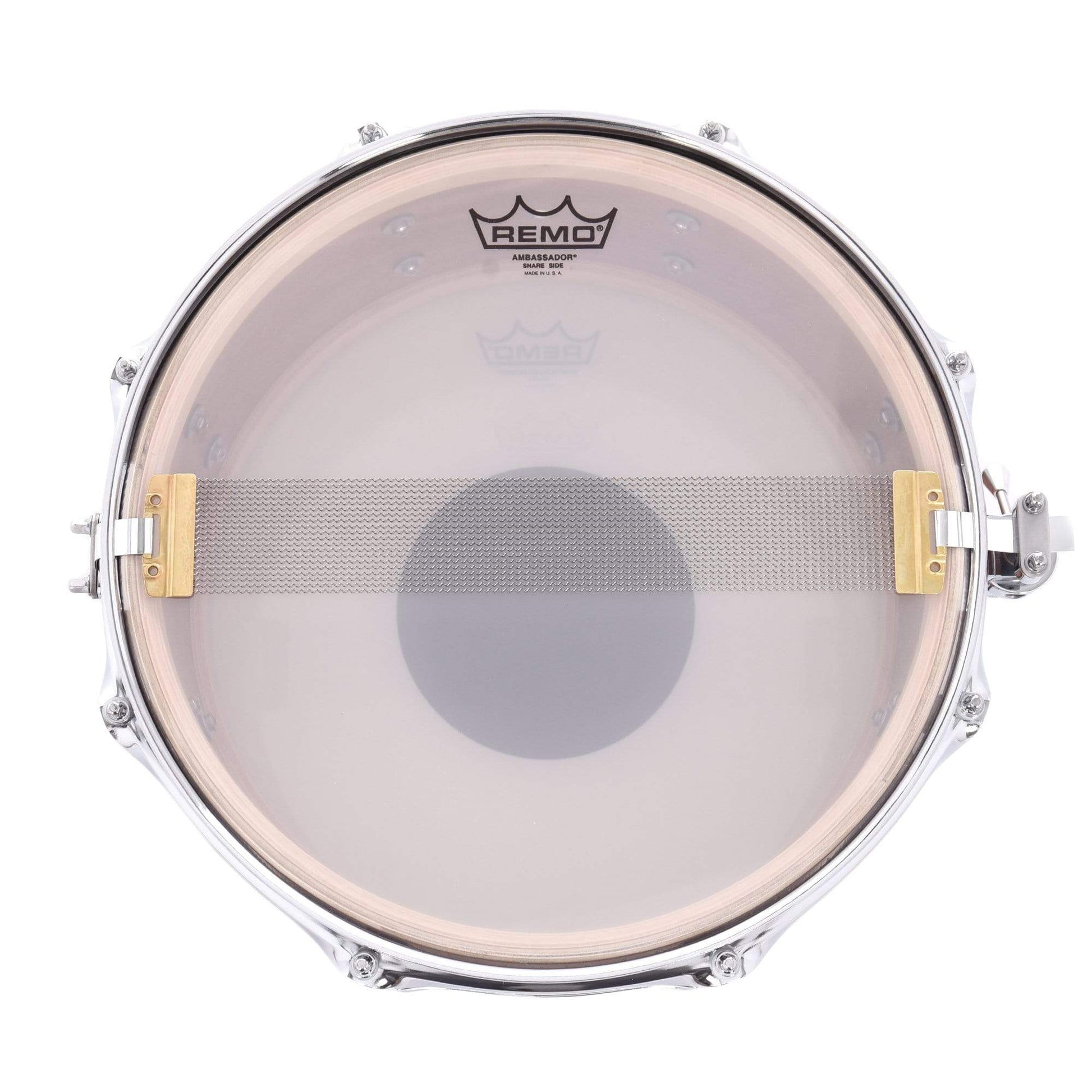 Q Drum Co. 7x14 Mahogany/Poplar Snare Drum Mahogany Satin w/Copper Inlay, Maple Reinforcement Rings, Trick Throw, Die Cast Hoops Drums and Percussion / Acoustic Drums / Snare