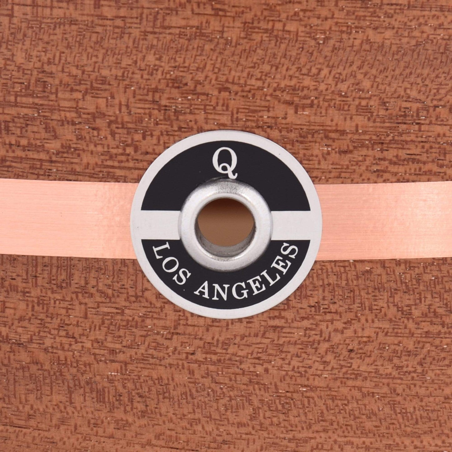 Q Drum Co. 7x14 Mahogany/Poplar Snare Drum Mahogany Satin w/Copper Inlay, Maple Reinforcement Rings, Trick Throw, Die Cast Hoops Drums and Percussion / Acoustic Drums / Snare