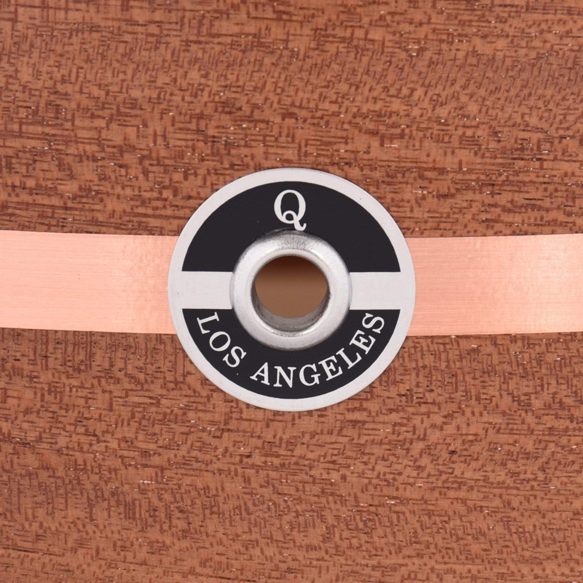 Q Drum Co. 7x14 Mahogany/Poplar Snare Drum Mahogany Satin w/Copper Inlay, Maple Reinforcement Rings, Trick Throw, Die Cast Hoops Drums and Percussion / Acoustic Drums / Snare