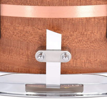 Q Drum Co. 7x14 Mahogany/Poplar Snare Drum Mahogany Satin w/Copper Inlay, Maple Reinforcement Rings, Trick Throw, Die Cast Hoops Drums and Percussion / Acoustic Drums / Snare