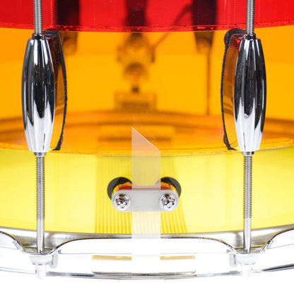 Q Drum Co. 8x14 Tri-Band Acrylic Snare Drum Tequila Sunrise Drums and Percussion / Acoustic Drums / Snare