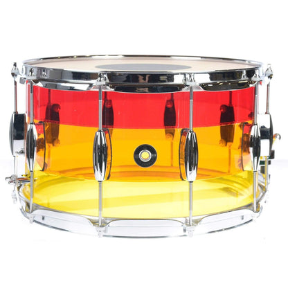 Q Drum Co. 8x14 Tri-Band Acrylic Snare Drum Tequila Sunrise Drums and Percussion / Acoustic Drums / Snare