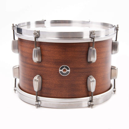 Q Drum Co. 8x12 Mahogany/Poplar Tom Blackened Mahogany w/Brushed Hardware & Single Flange Hoops Drums and Percussion / Acoustic Drums / Tom