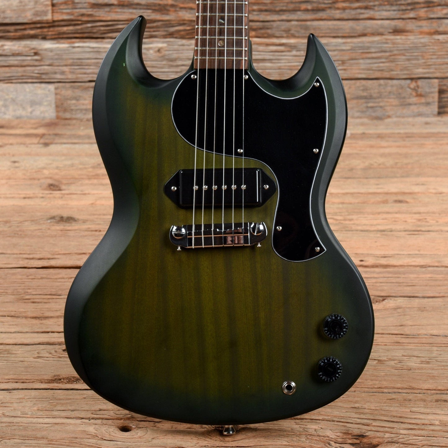 Quincy Doublecut Electric Green Electric Guitars / Solid Body