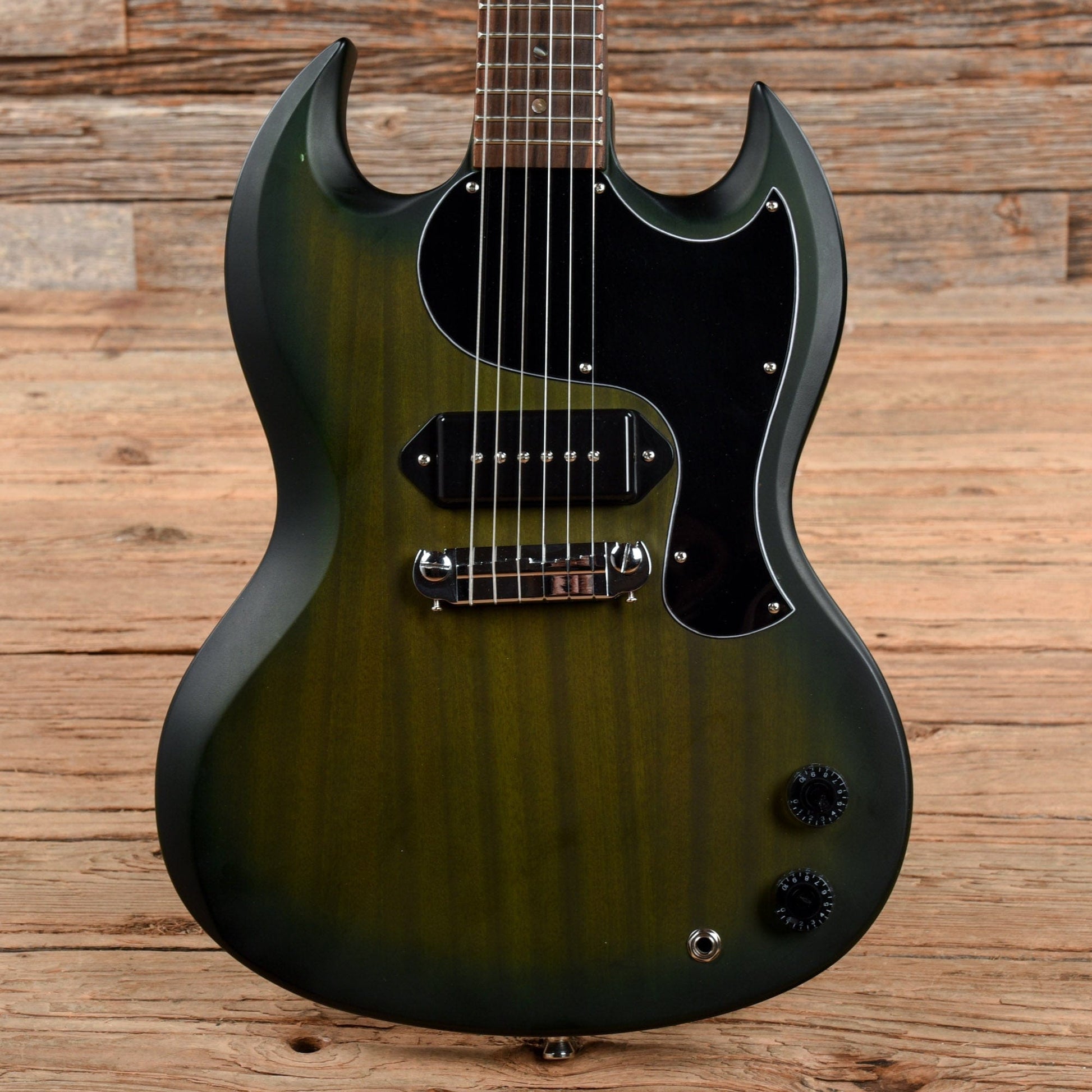 Quincy Doublecut Electric Green Electric Guitars / Solid Body