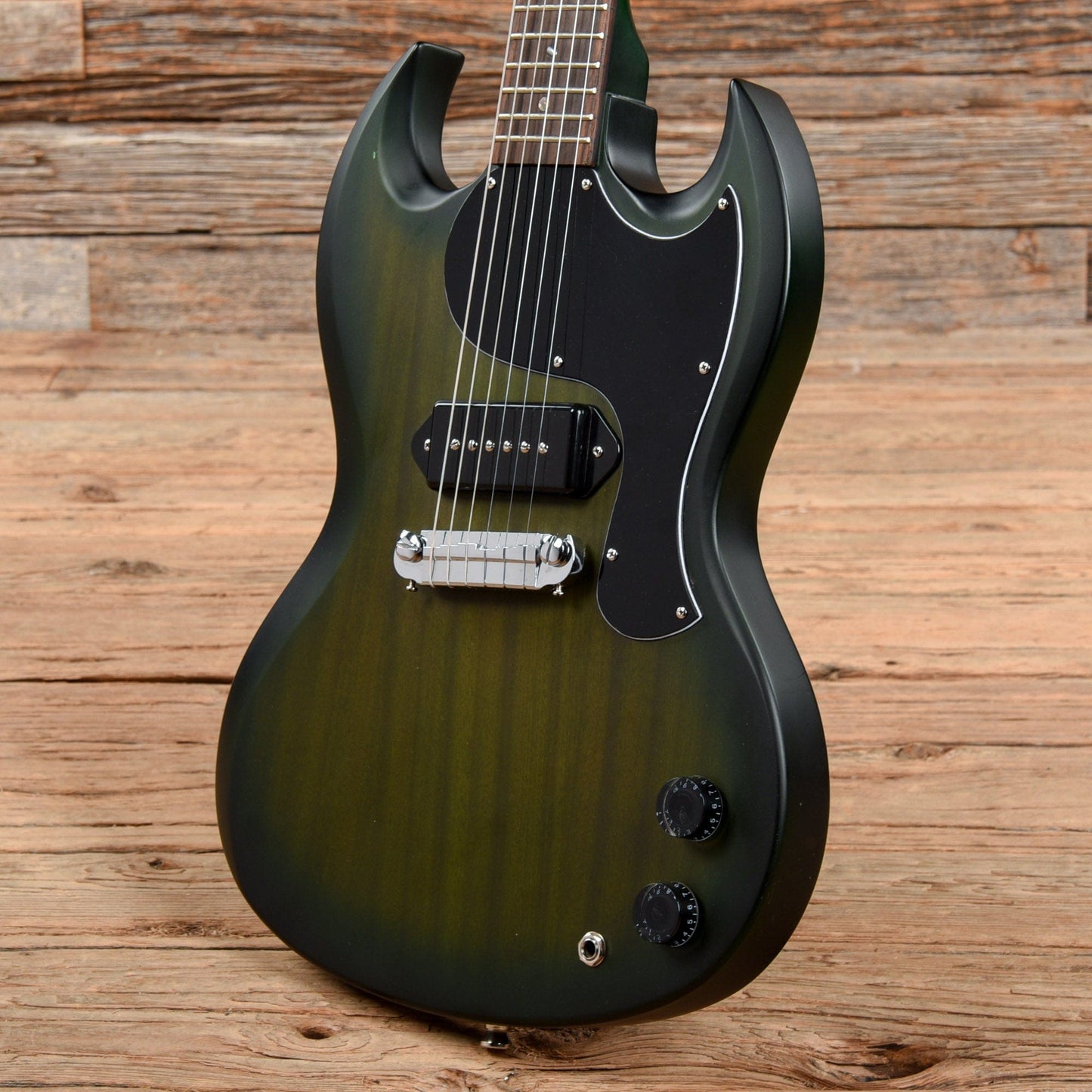 Quincy Doublecut Electric Green Electric Guitars / Solid Body
