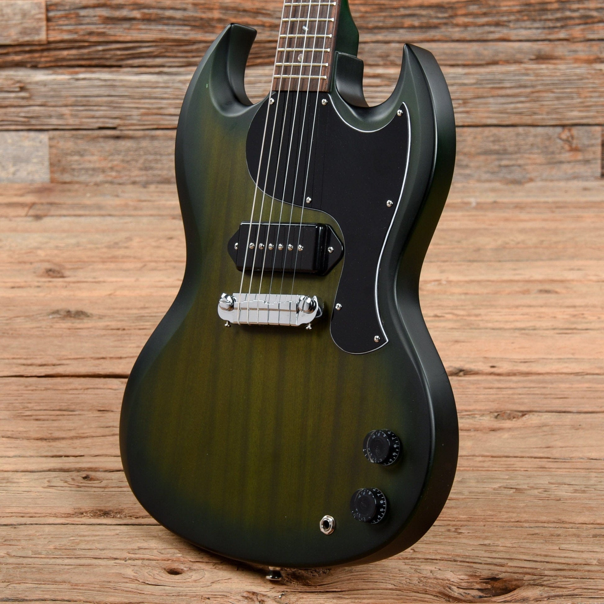 Quincy Doublecut Electric Green Electric Guitars / Solid Body