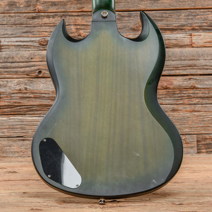 Quincy Doublecut Electric Green Electric Guitars / Solid Body