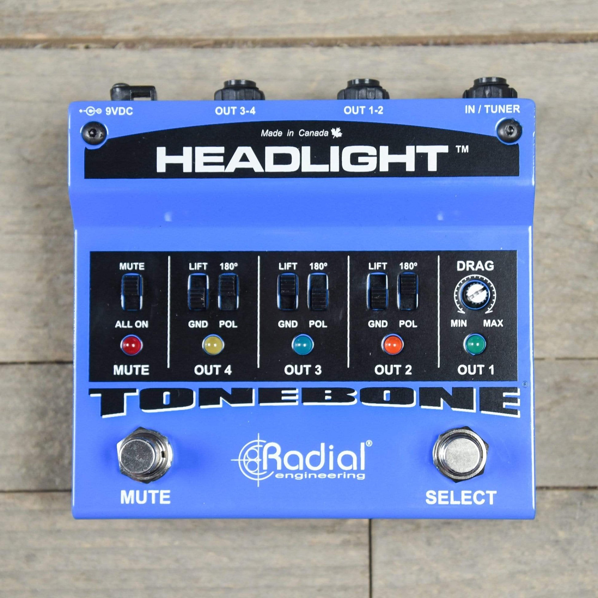 Radial Headlight 4 Output Guitar Amp Selector - Effects and Pedals / Controllers, Volume and Expression
