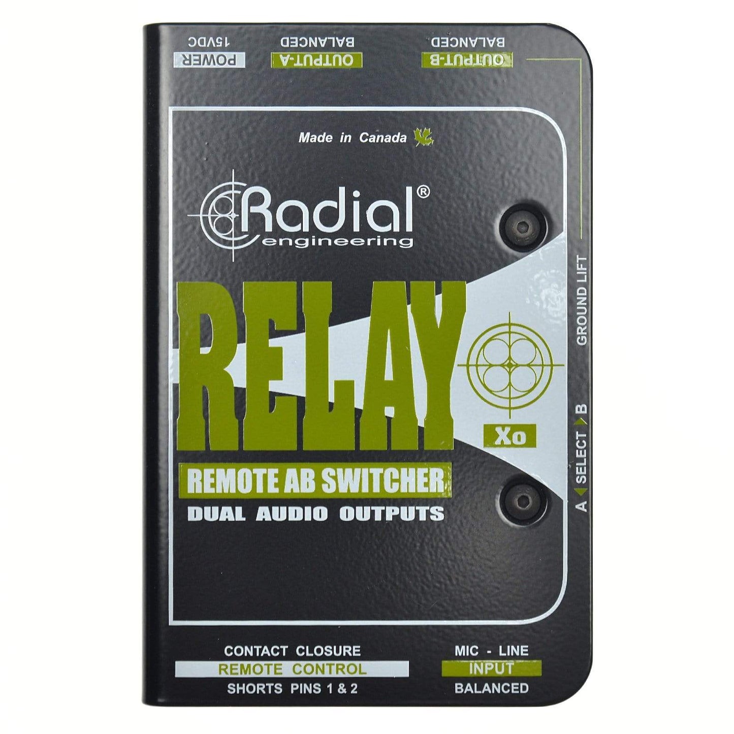 Radial Relay XO Balanced Remote AB Switcher Pro Audio / Recording