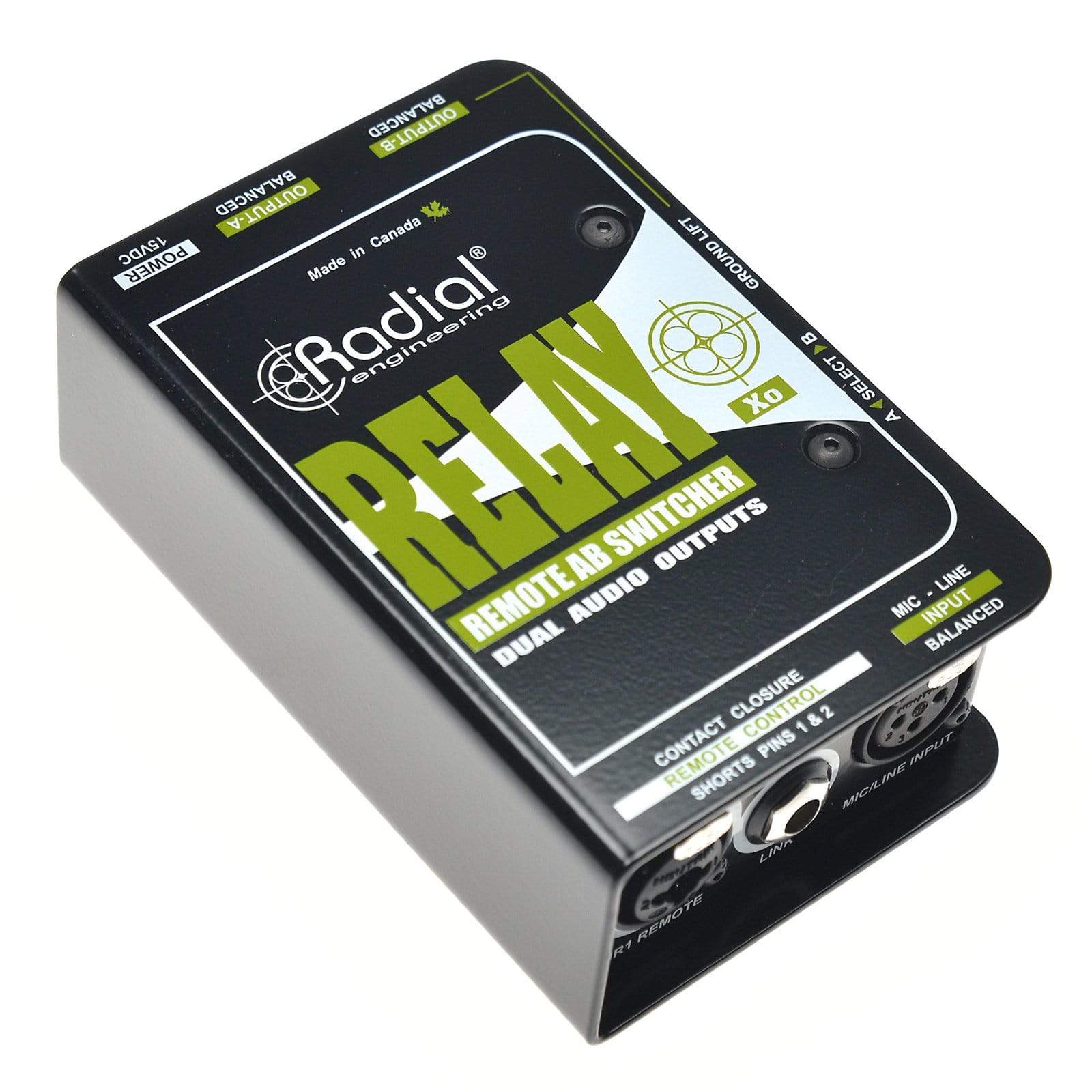 Radial Relay XO Balanced Remote AB Switcher Pro Audio / Recording