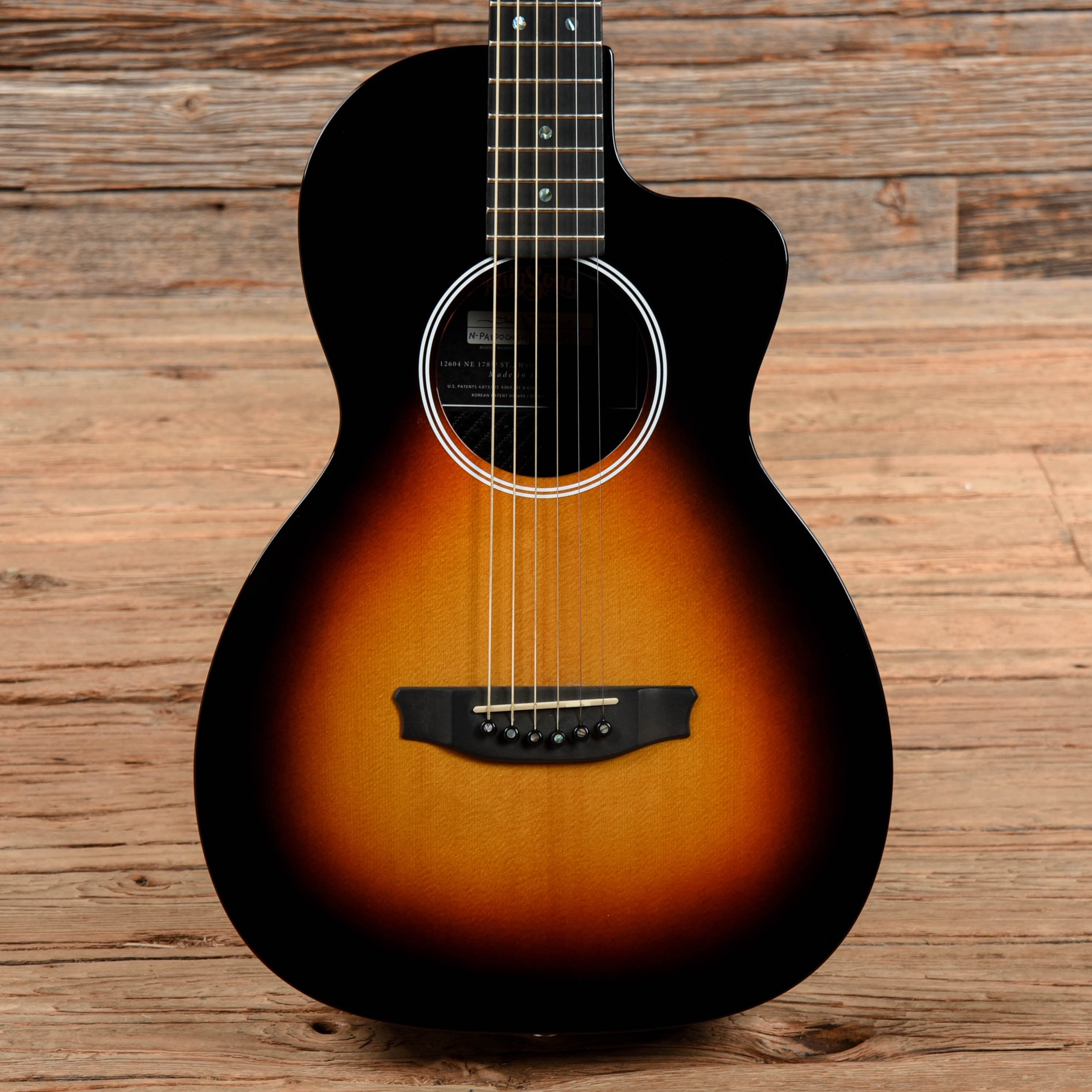 Rainsong N-PA1000NSK Parlor Sunburst Acoustic Guitars / Parlor