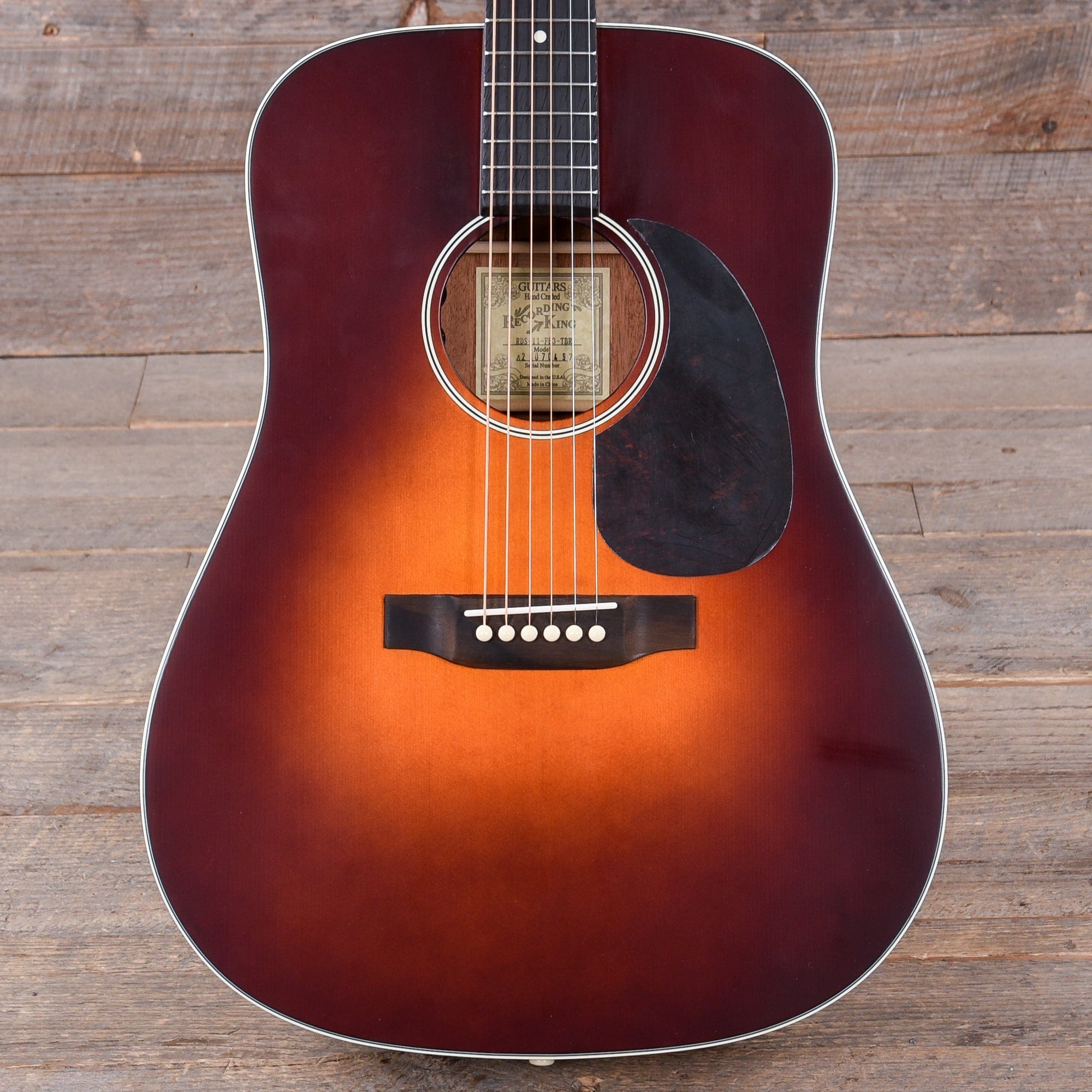 Recording King Series 11 Dreadnought All-Solid Satin Tobacco Sunburst w/Fishman Sonitone Pickup Acoustic Guitars / Dreadnought