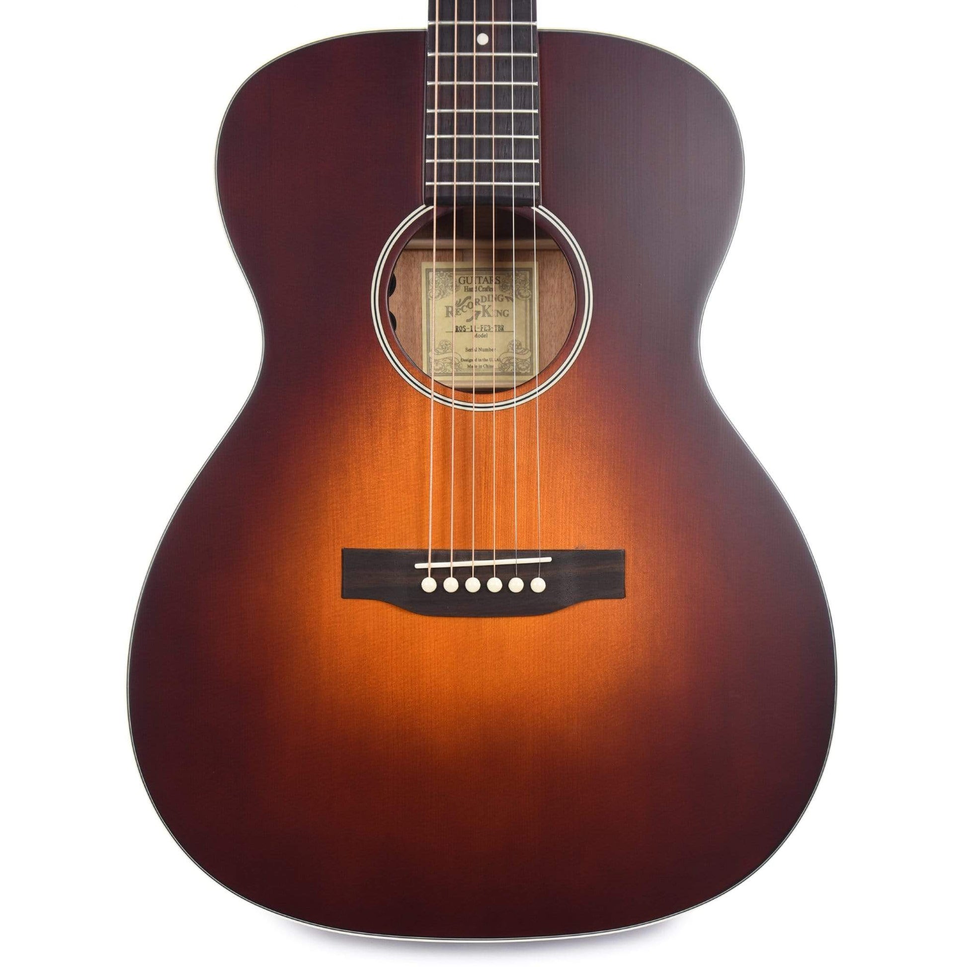 Recording King Series 11 000 All-Solid Satin Tobacco Sunburst w/Fishman Sonitone Pickup Acoustic Guitars / OM and Auditorium