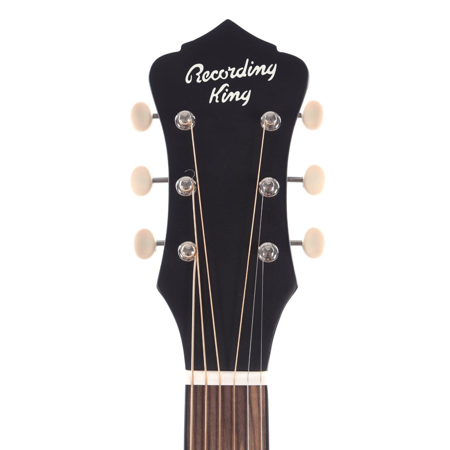 Recording King Dirty 30's Series 7 Parlor Matte Black Acoustic Guitars / Parlor