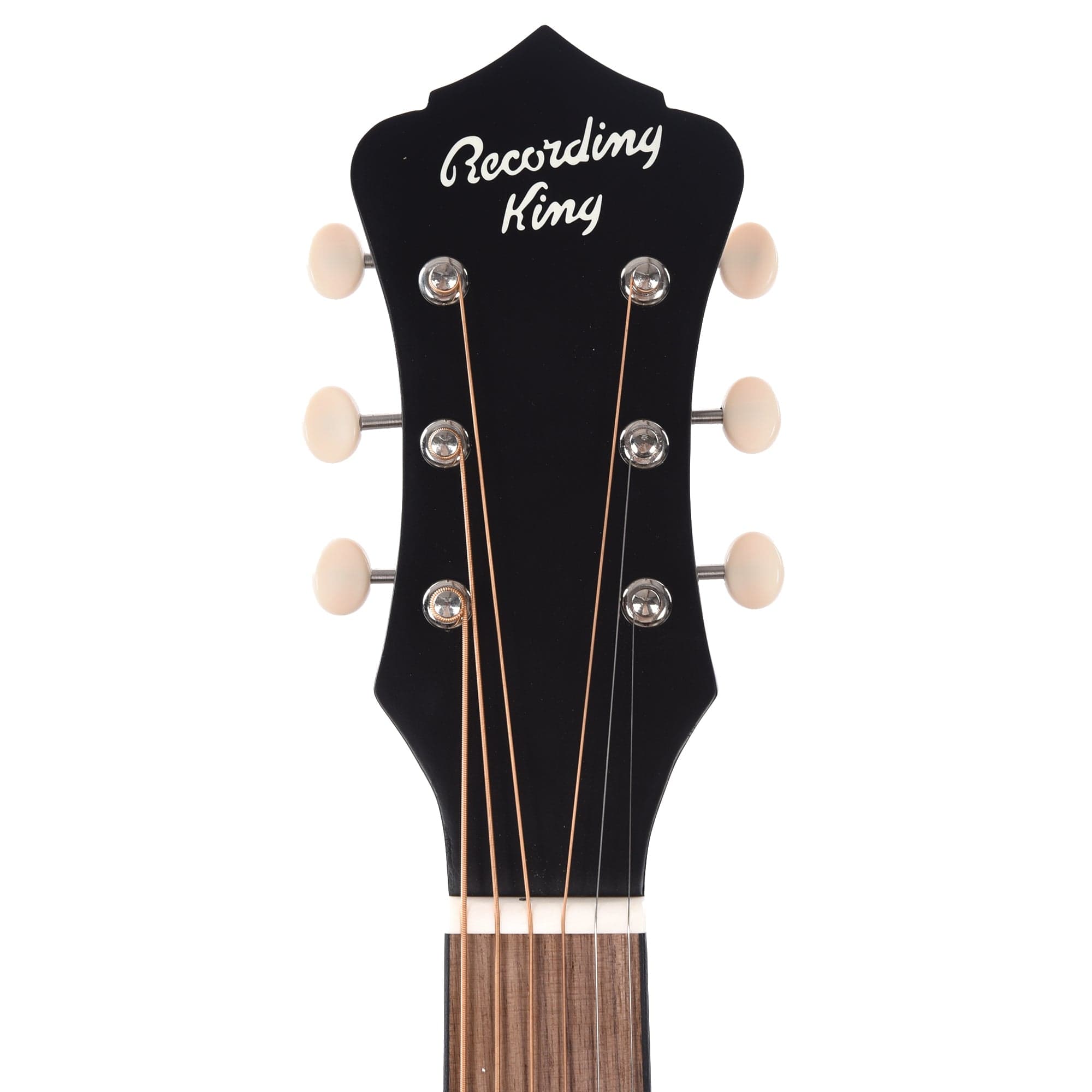 Recording King Dirty 30's Series 7 Parlor Matte Black Acoustic Guitars / Parlor