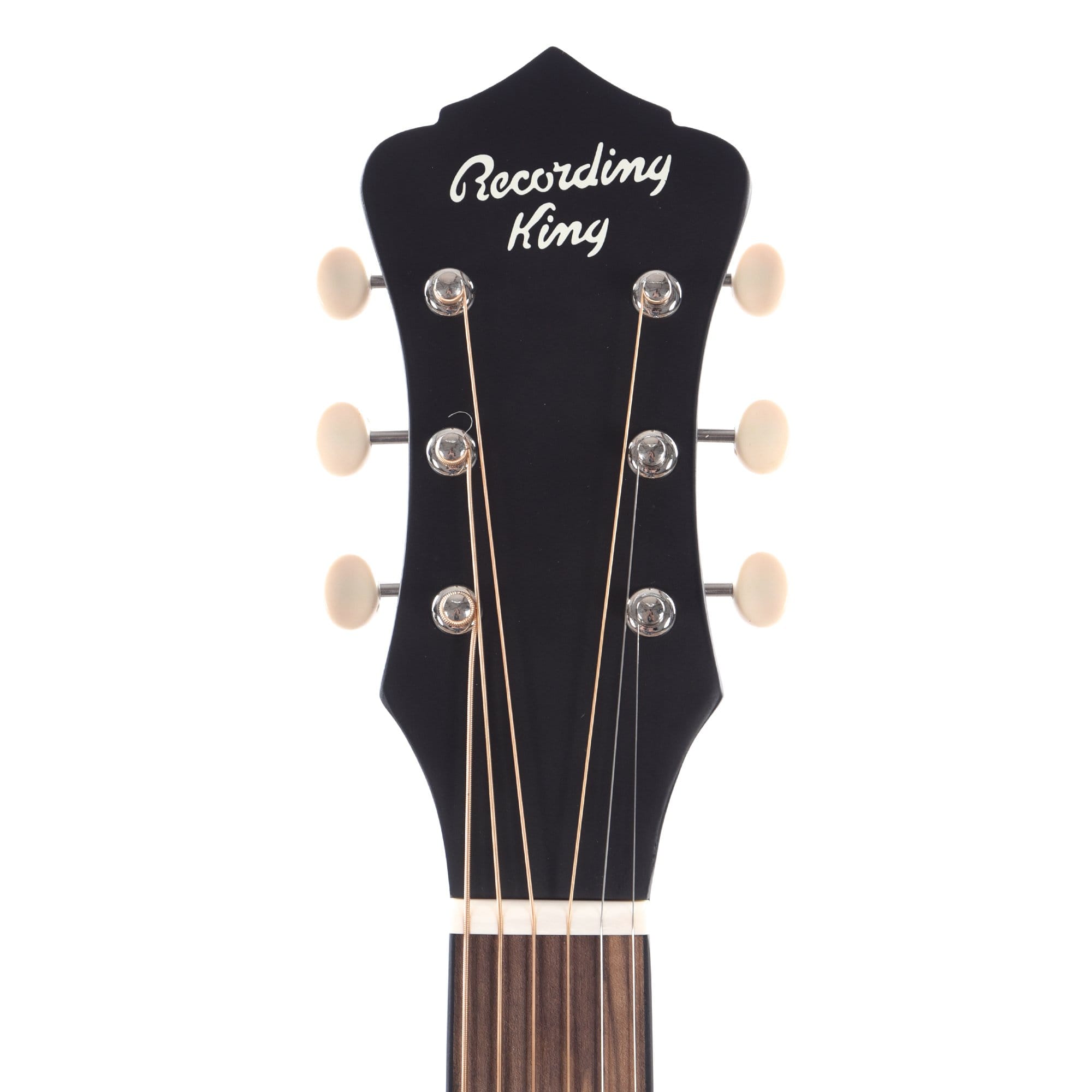 Recording King Dirty 30's Series 7 Parlor Matte Black Acoustic Guitars / Parlor