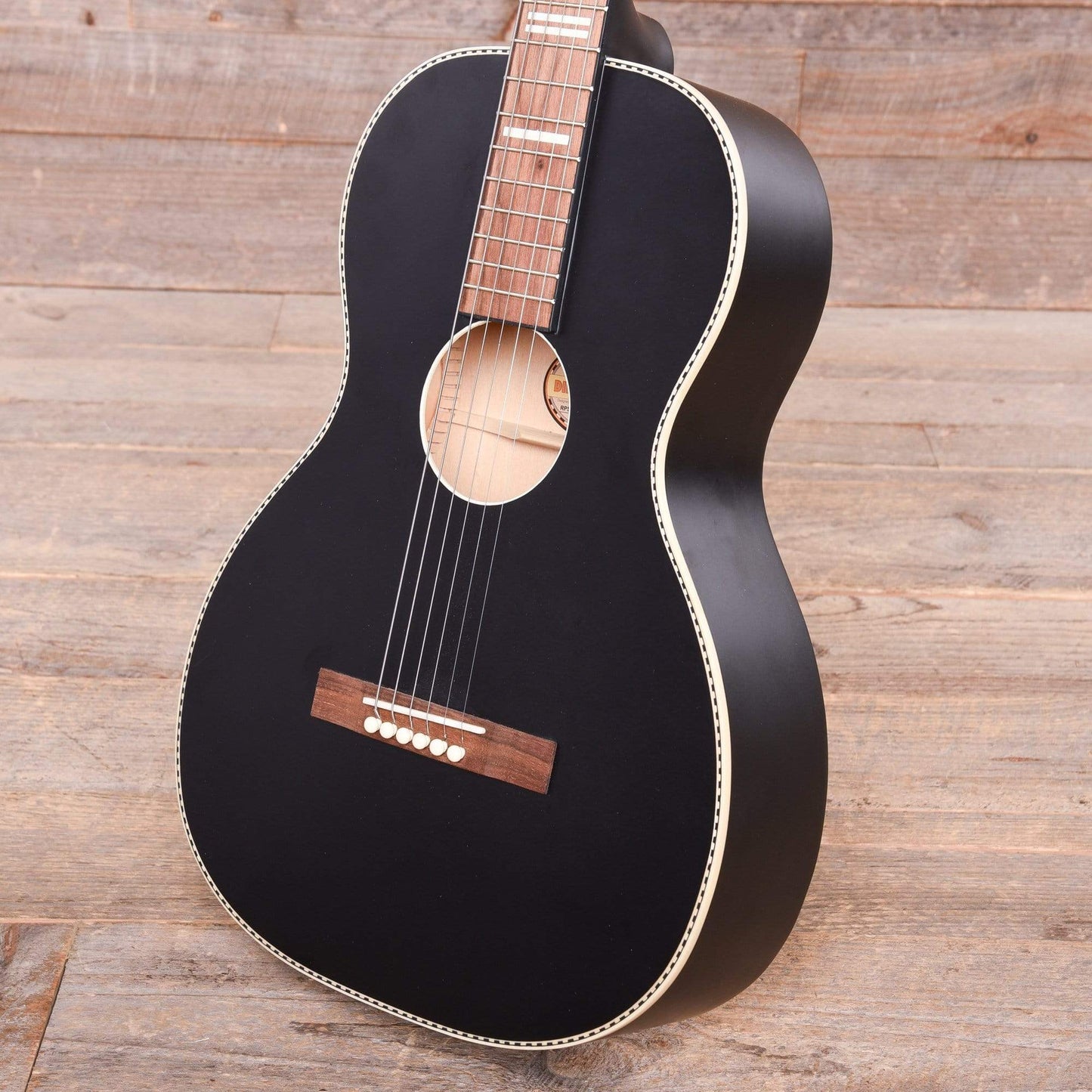 Recording King Dirty 30's Series 7 Parlor Matte Black Acoustic Guitars / Parlor