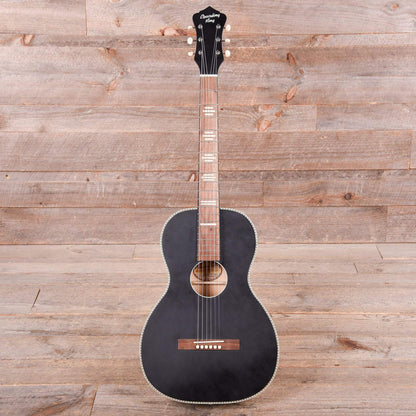 Recording King Dirty 30's Series 7 Parlor Matte Black Acoustic Guitars / Parlor