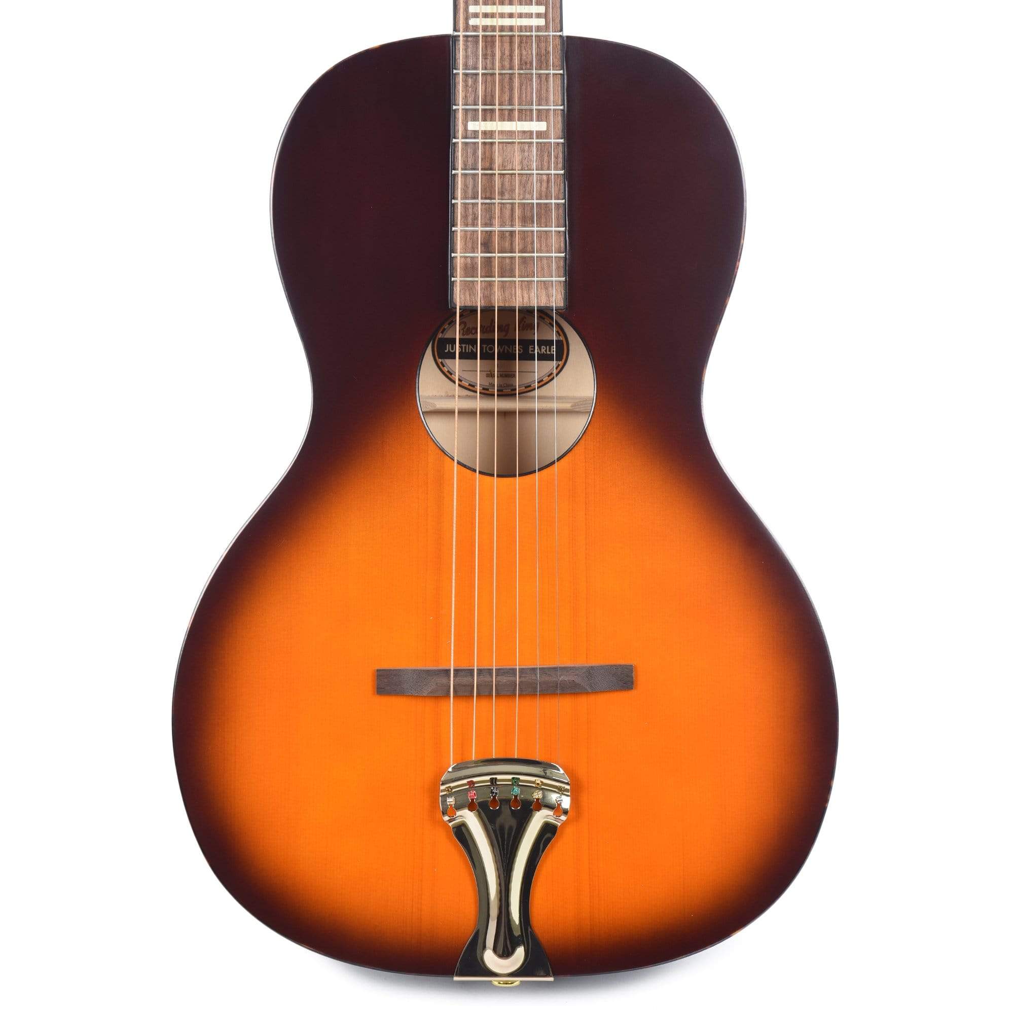 Recording King Justin Townes Earle Signature Guitar Satin Tobacco Sunburst Acoustic Guitars / Parlor