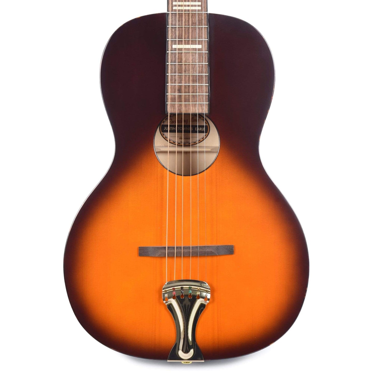 Recording King Justin Townes Earle Signature Guitar Satin Tobacco Sunburst Acoustic Guitars / Parlor