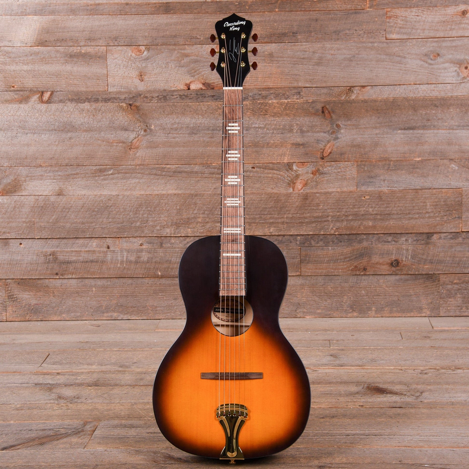 Recording King Justin Townes Earle Signature Guitar Satin Tobacco Sunburst Acoustic Guitars / Parlor