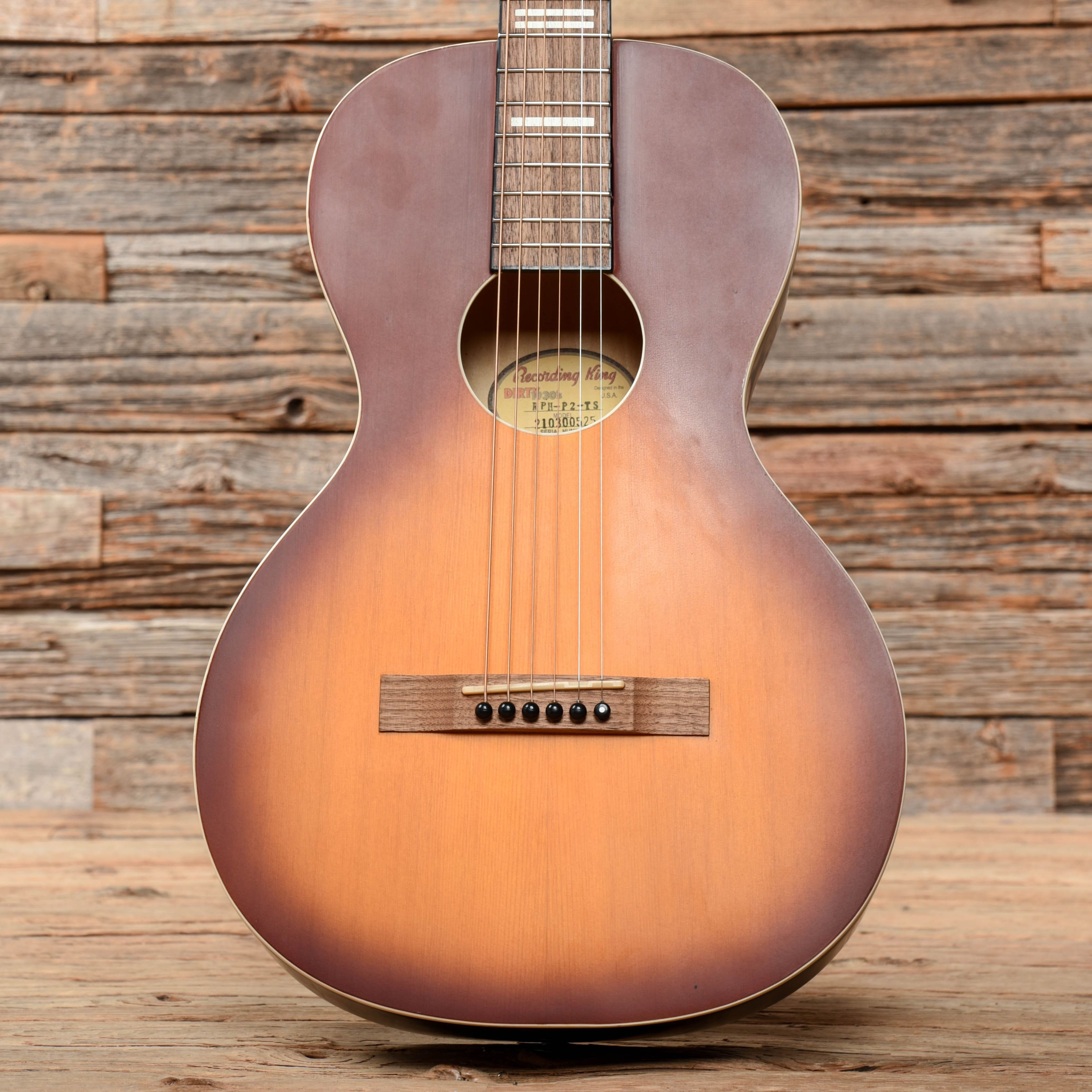Recording King RPH-P2-TS Dirty 30's Cross Country Parlor Tobacco Sunburst 2021 Acoustic Guitars / Parlor
