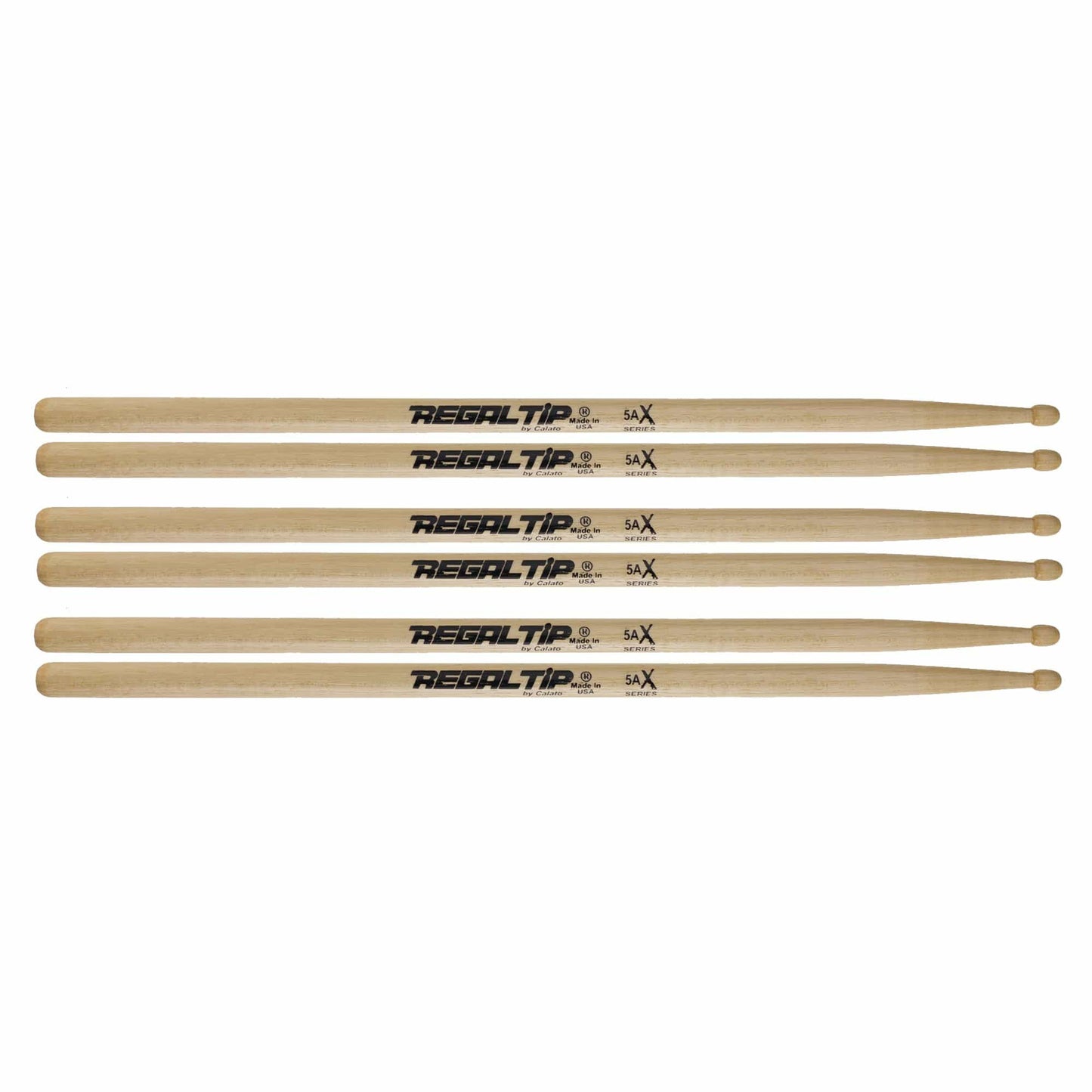 Regal Tip 5AX Wood Tip Drum Sticks (3 Pair Bundle) Drums and Percussion / Parts and Accessories / Drum Sticks and Mallets