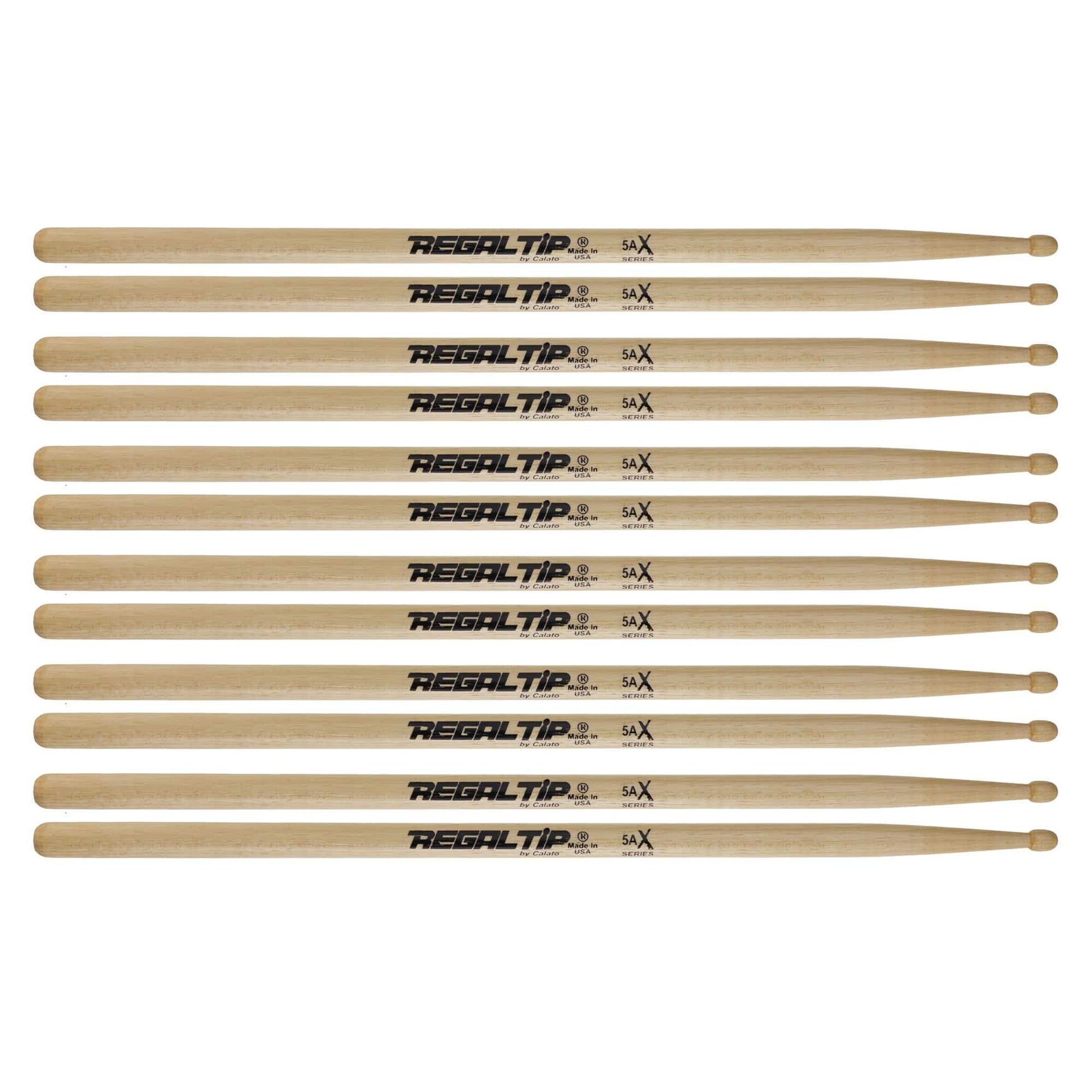 Regal Tip 5AX Wood Tip Drum Sticks (6 Pair Bundle) Drums and Percussion / Parts and Accessories / Drum Sticks and Mallets