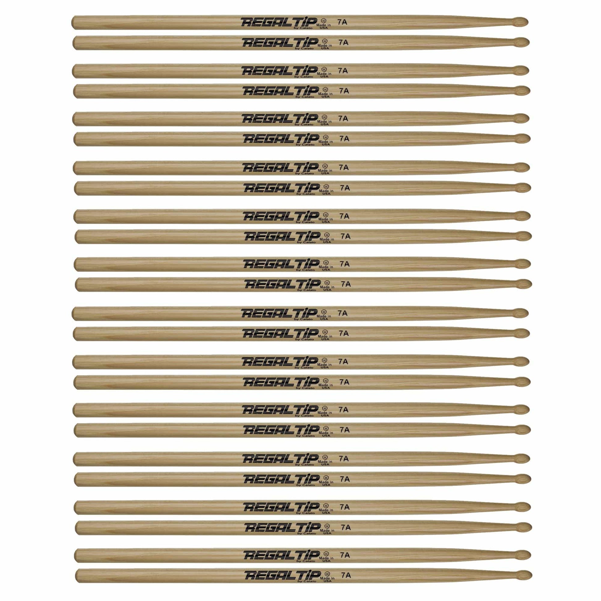 Regal Tip 7A American Hickory Wood Tip Drum Sticks (12 Pair Bundle) Drums and Percussion / Parts and Accessories / Drum Sticks and Mallets