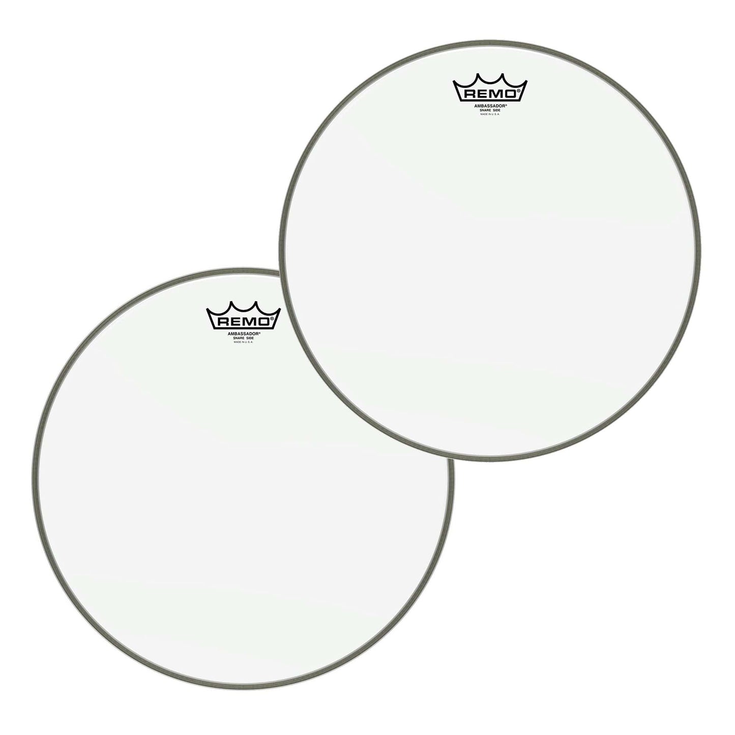 Remo 14" Ambassador Hazy Snare Side Drumhead (2 Pack Bundle) Accessories / Cables