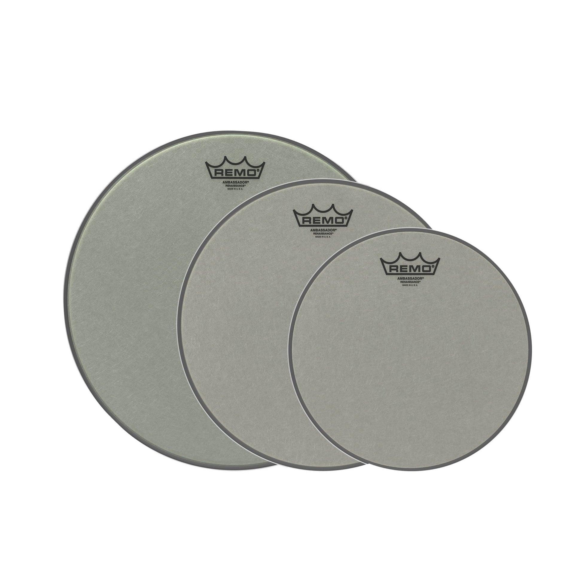 Remo 10/12/1"4 Ambassador Renaissance Drumhead (3 Pack Bundle) Drums and Percussion / Parts and Accessories / Heads
