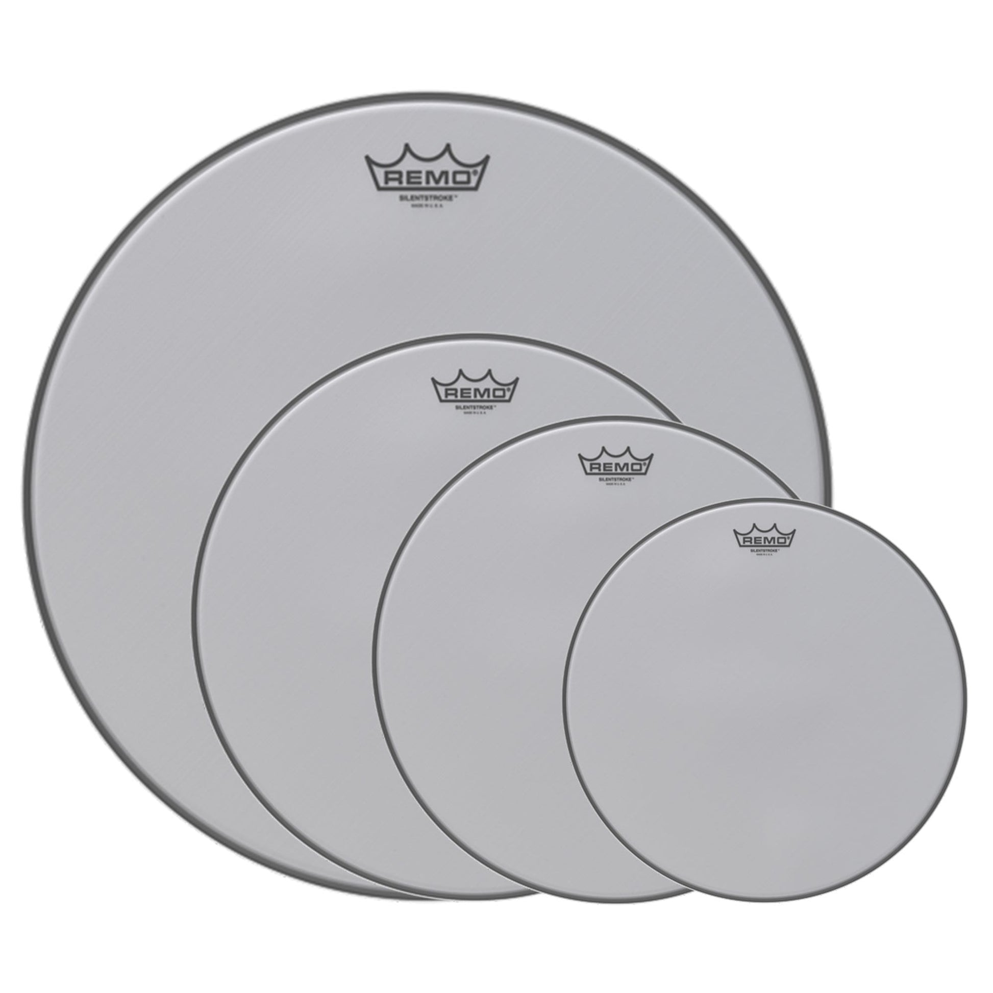 Remo 10/12/14/20" Silentstroke Drumhead (4 Pack Bundle) Drums and Percussion / Parts and Accessories / Heads