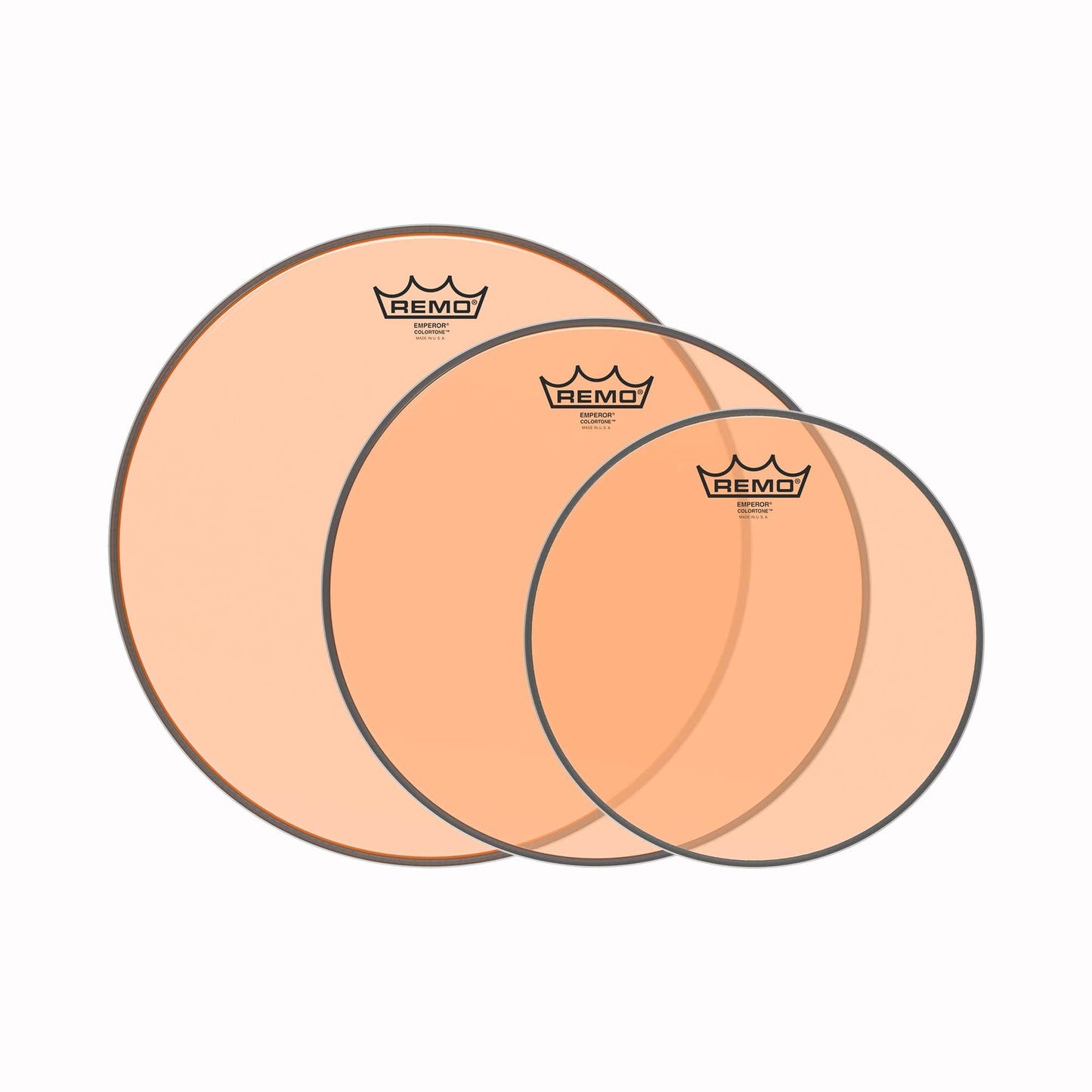 Remo 10/12/14" Emperor Colortone Orange Drumhead (3 Pack Bundle) Drums and Percussion / Parts and Accessories / Heads