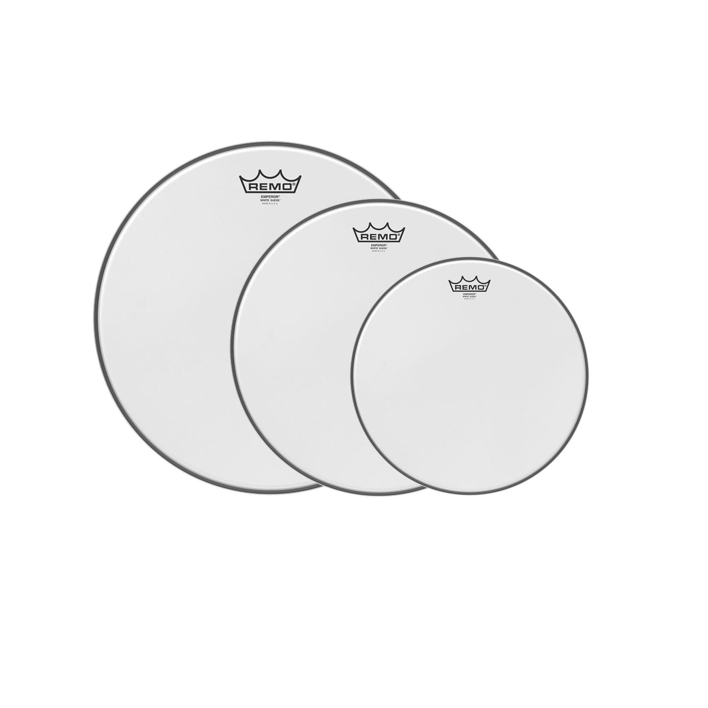 Remo 10/12/14" Emperor White Suede Drumhead (3 Pack Bundle) Drums and Percussion / Parts and Accessories / Heads
