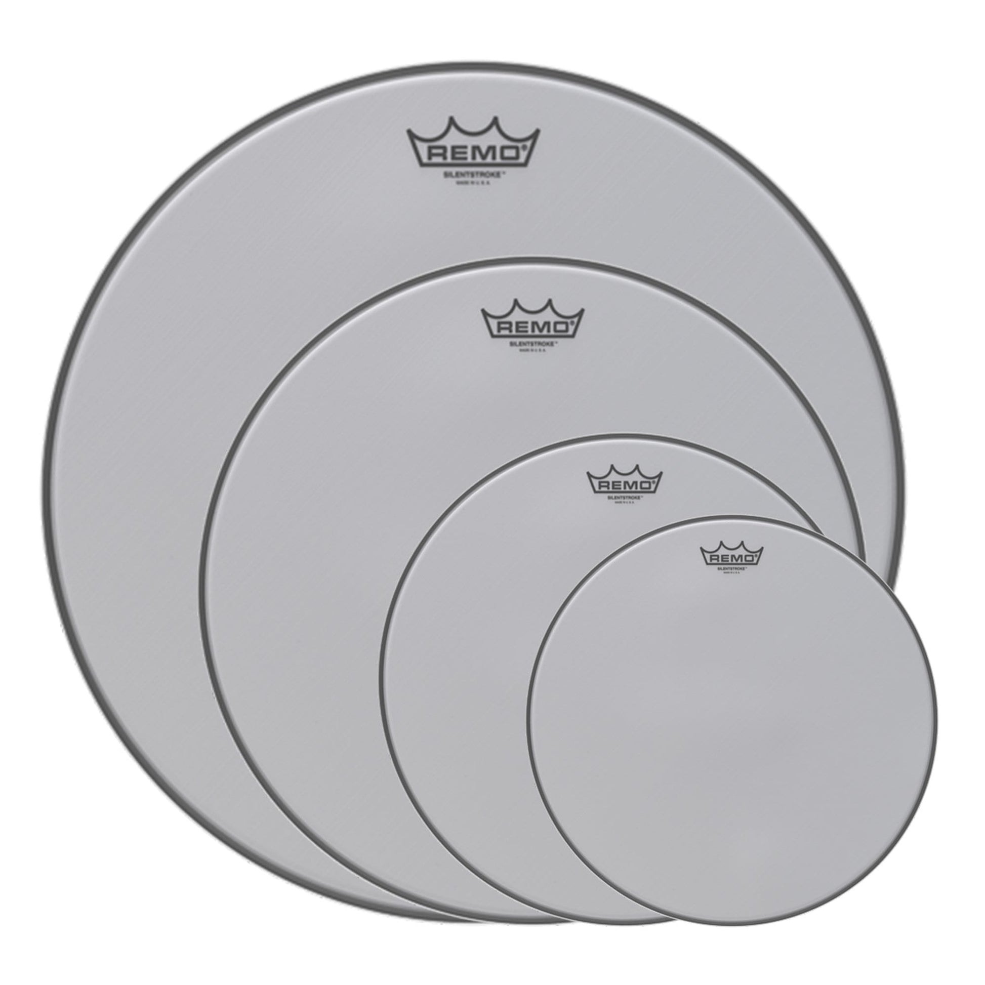 Remo 10/12/16/22" Silentstroke Drumhead (4 Pack Bundle) Drums and Percussion / Parts and Accessories / Heads