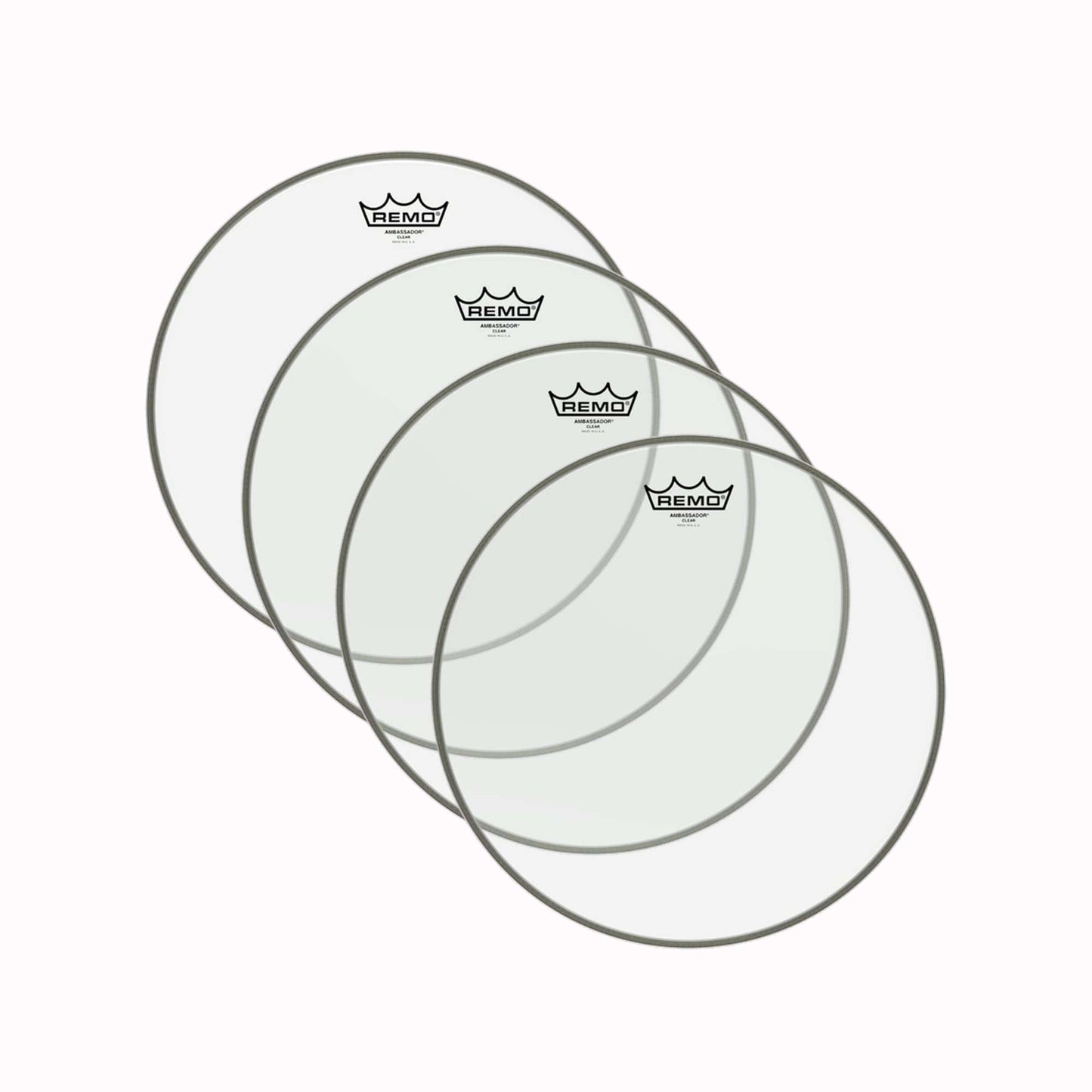 Remo 11" Ambassador Clear Drumhead (4 Pack Bundle) Drums and Percussion / Parts and Accessories / Heads
