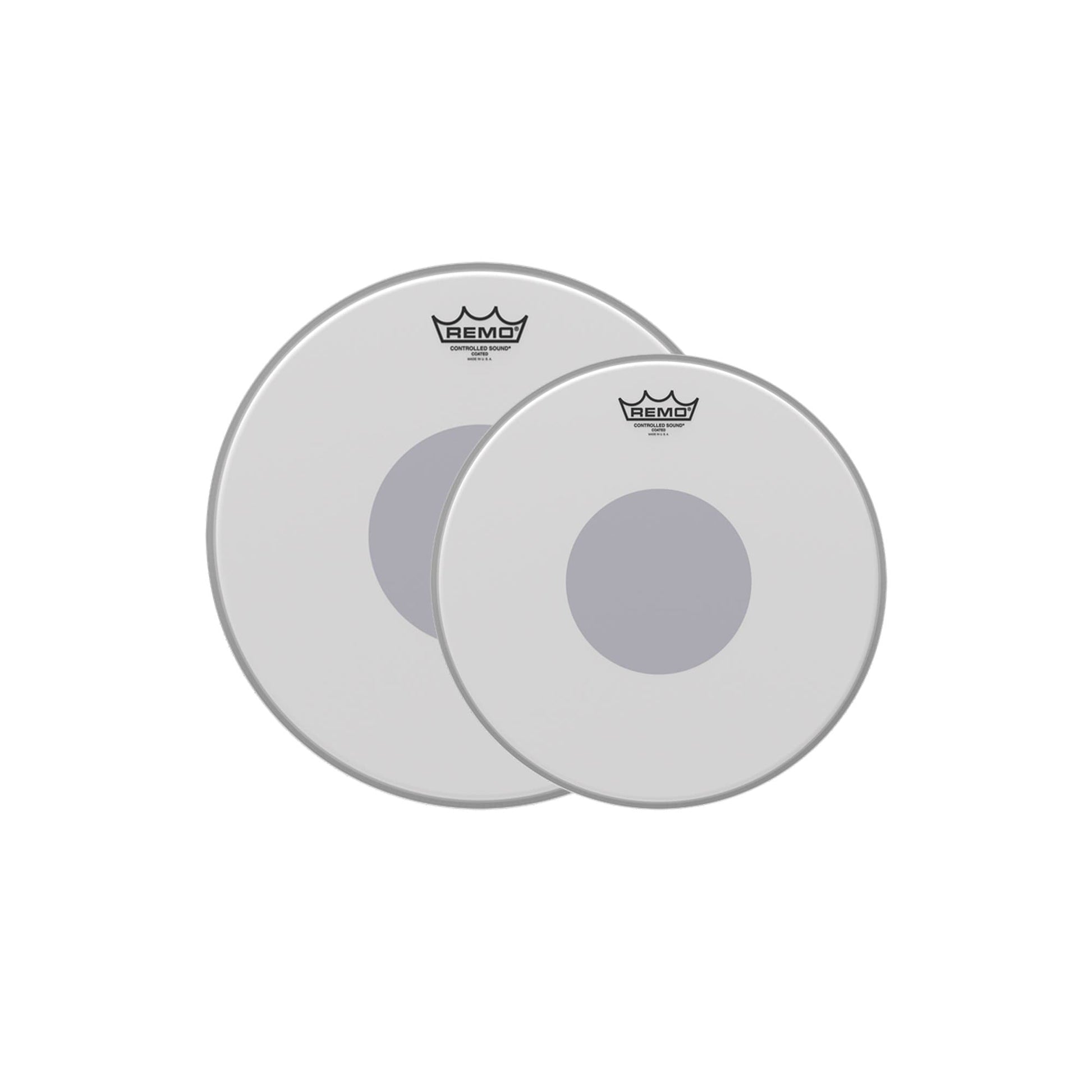 Remo 12/14" Controlled Sound Coated Black Dot Drumhead (2 Pack Bundle) Drums and Percussion / Parts and Accessories / Heads