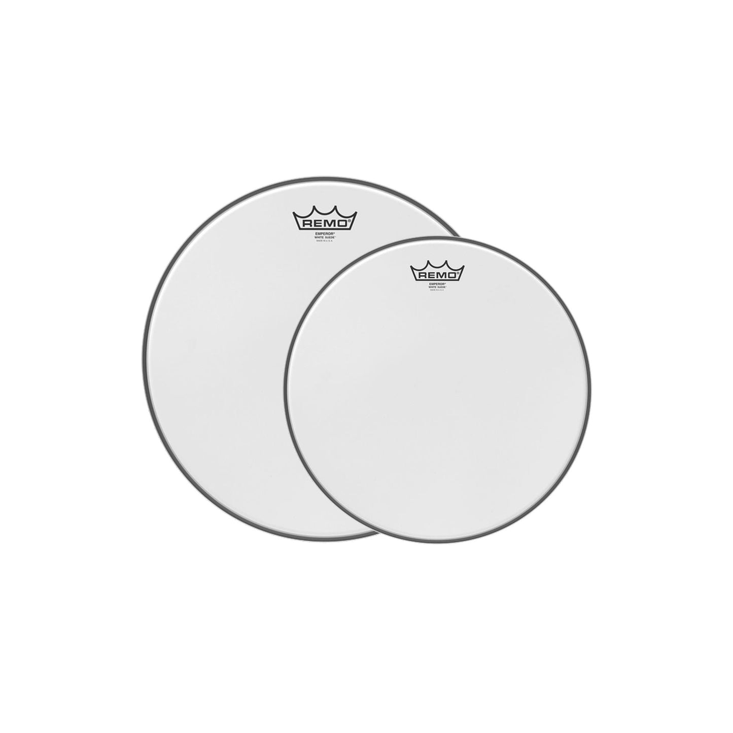 Remo 12/14" Emperor White Suede Drumhead (2 Pack Bundle) Drums and Percussion / Parts and Accessories / Heads