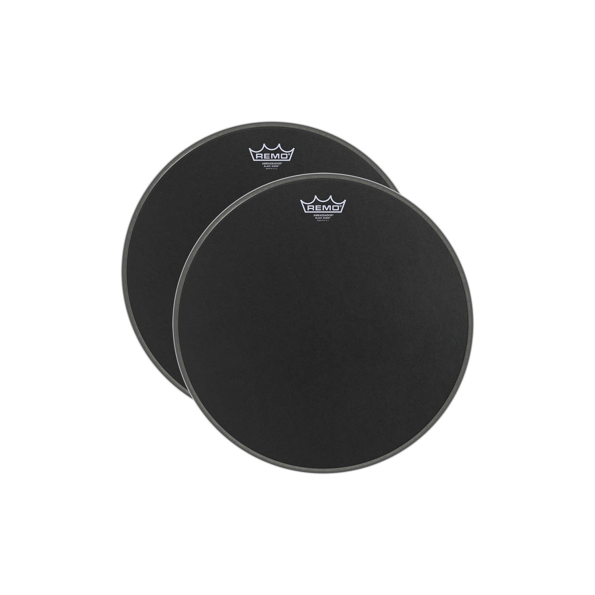 Remo 12" Ambassador Black Suede Drumhead (2 Pack Bundle) Drums and Percussion / Parts and Accessories / Heads