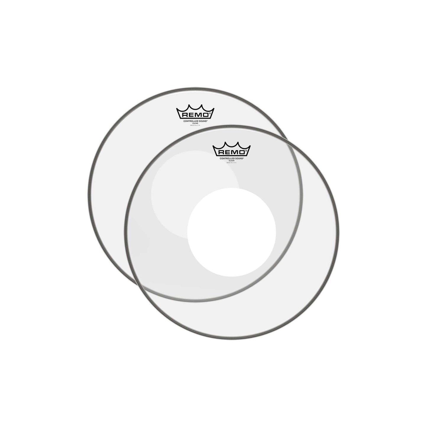 Remo 12" Controlled Sound Clear Drumhead w/Top White Dot (2 Pack Bundle) Drums and Percussion / Parts and Accessories / Heads