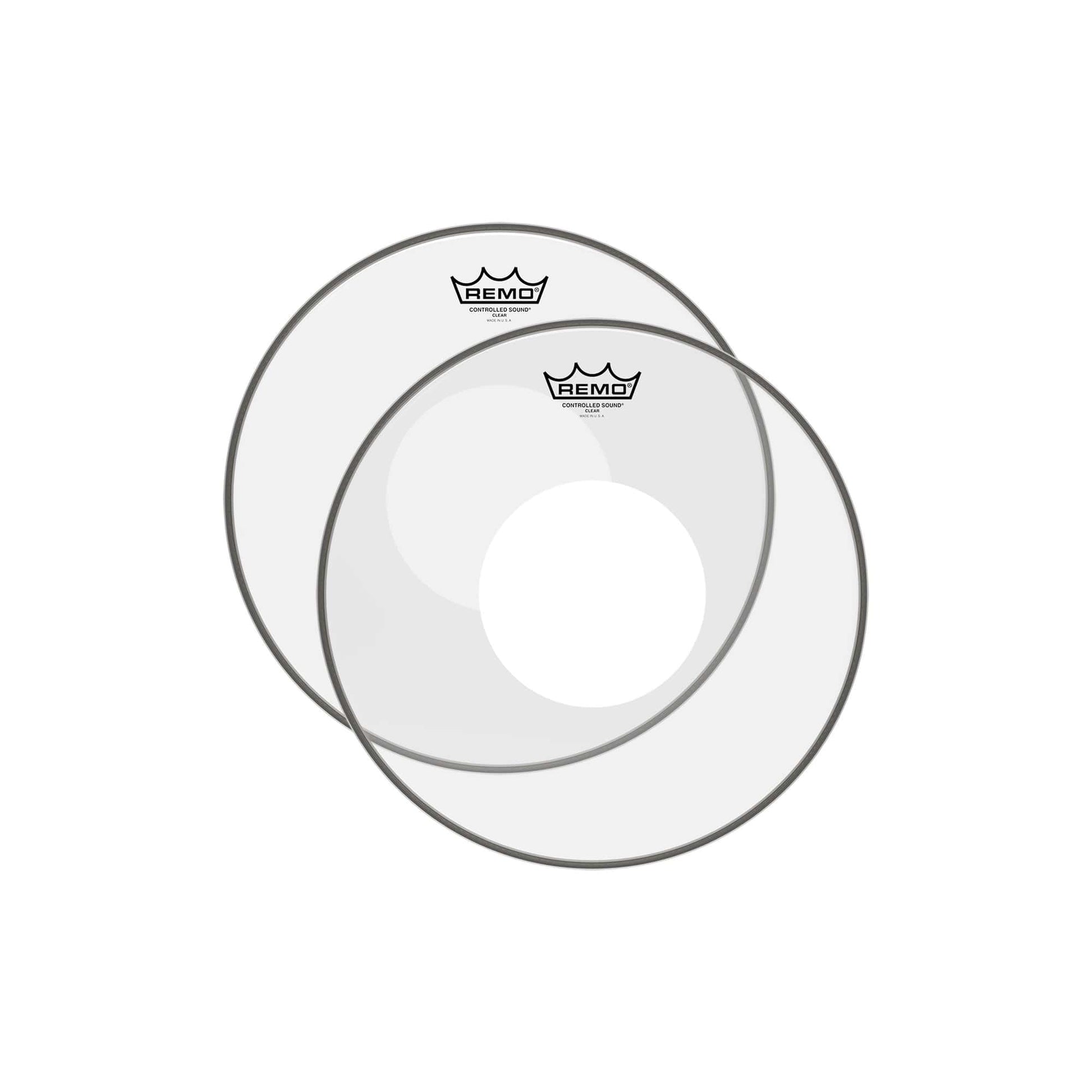 Remo 12" Controlled Sound Clear Drumhead w/Top White Dot (2 Pack Bundle) Drums and Percussion / Parts and Accessories / Heads